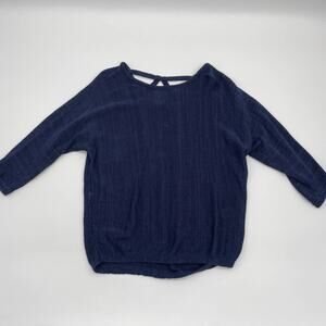 CHICOS Womens Knit Shirt Size 1 / US M Knit Crossback Pullover Top 3/4 Sleeve